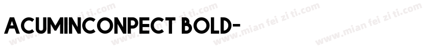 acuminconpect bold字体转换